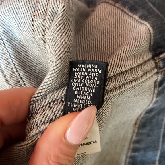 Banana Republic Jean Jacket Cropped 3/4 Length Sleeve Denim, Size 0 - Picture 9 of 9